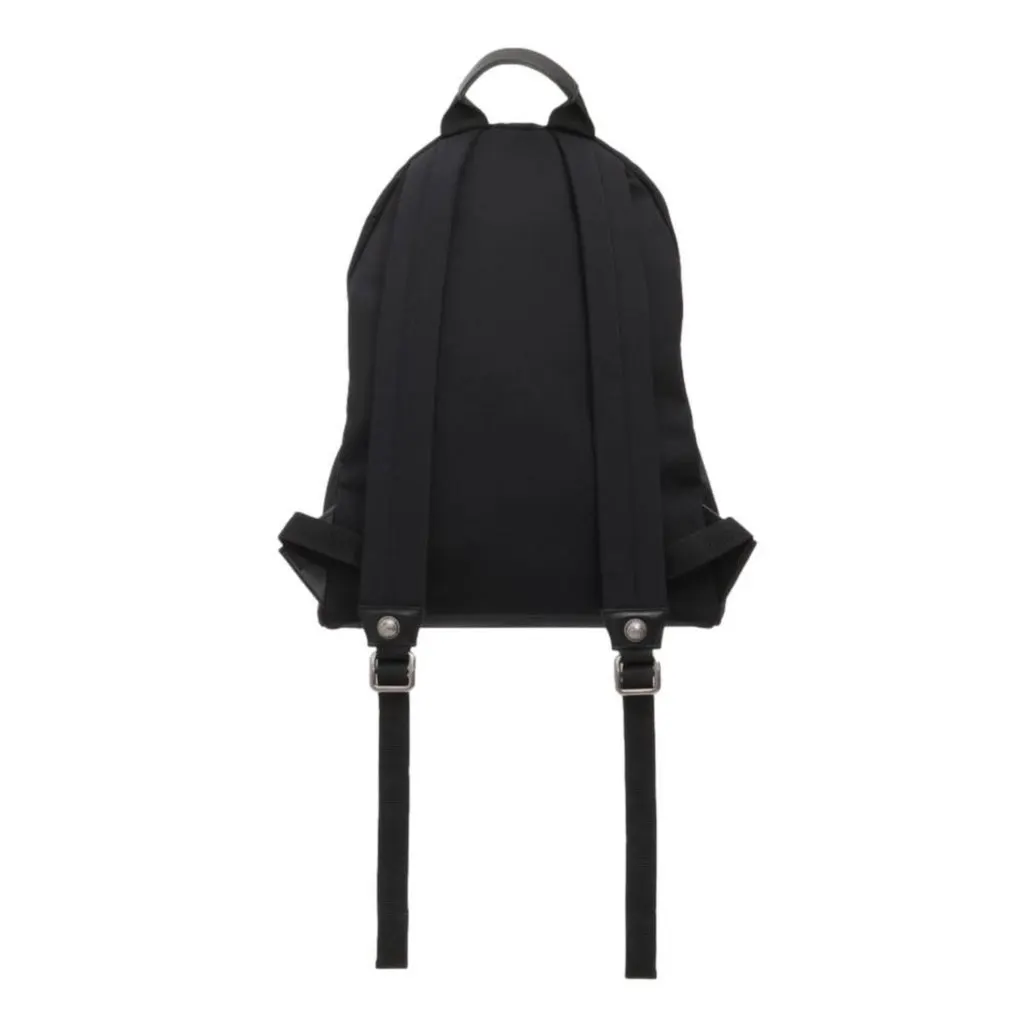 Balmain B-Back Black Nylon White Logo Backpack Black Leather Never worn - Model View