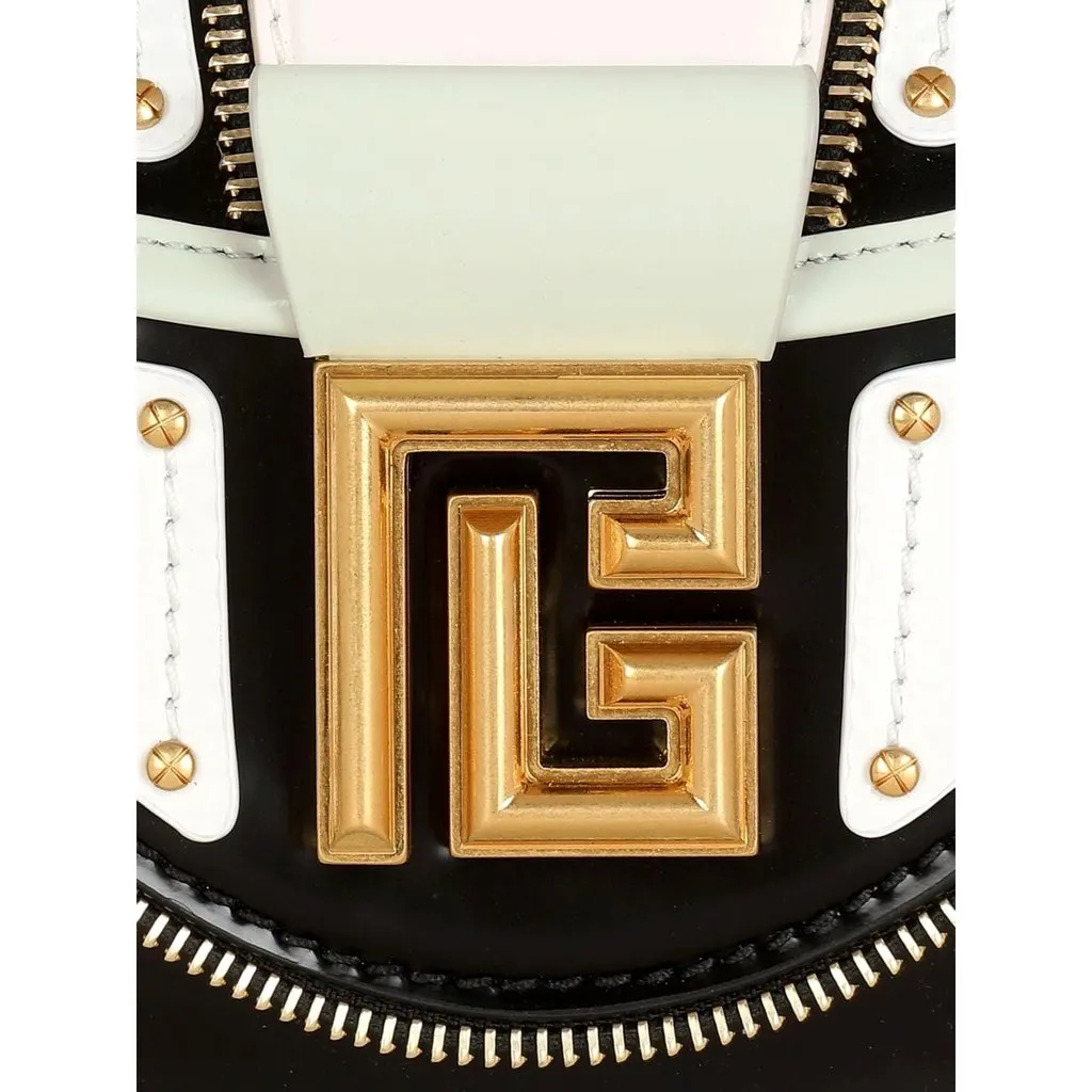 Balmain Balmain Blaze Mint Green Leather Baguette Top Handle Crossbody Bag Green Leather Never worn - Model View