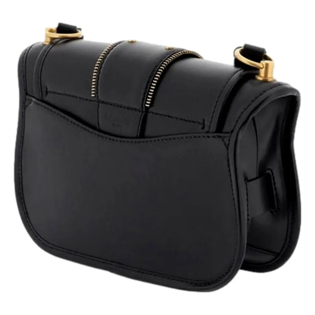 Balmain Balmain Blaze Black Smooth Calf Leather Medium Flap Shoulder Bag Black Leather Never worn - Inside View