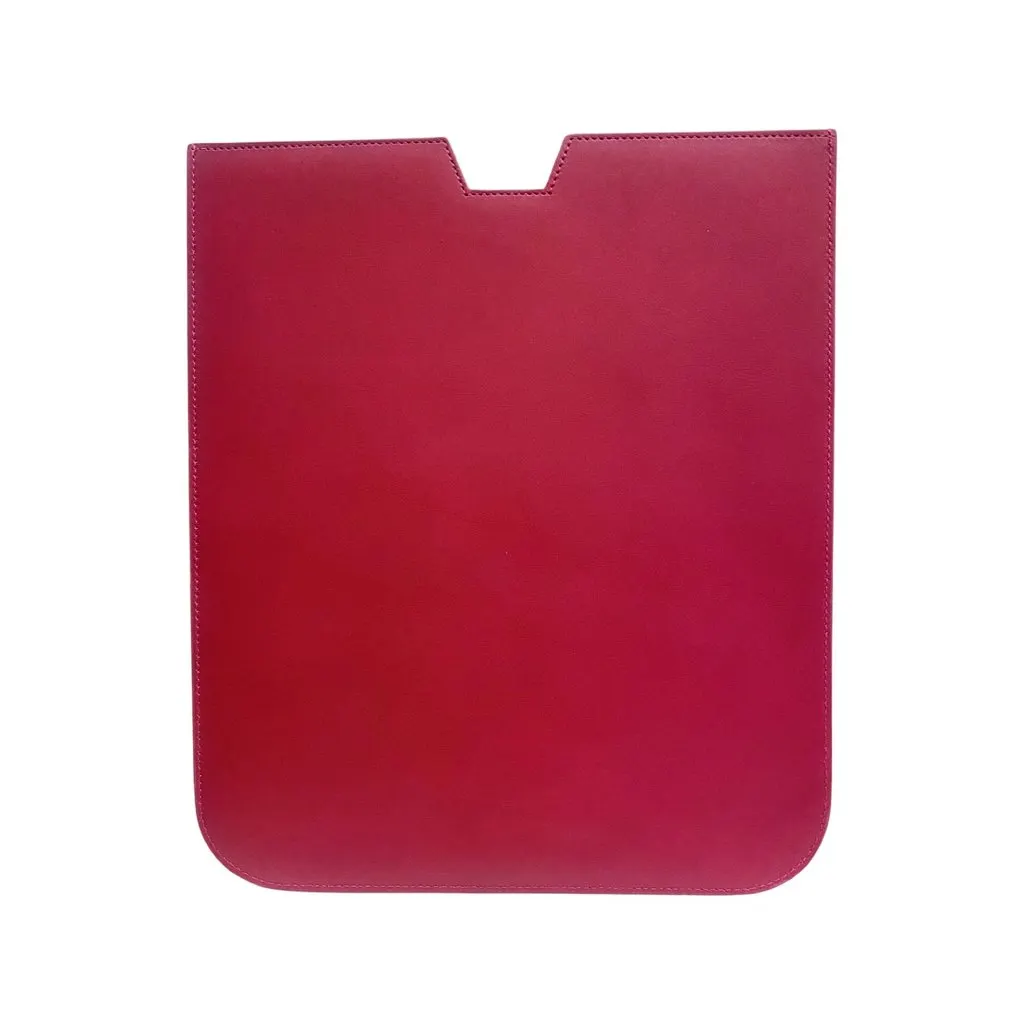 Saint Laurent iPad Pro Sleeve Smooth Hot Pink Calfskin Leather Logo Pink Leather Never worn - Back View