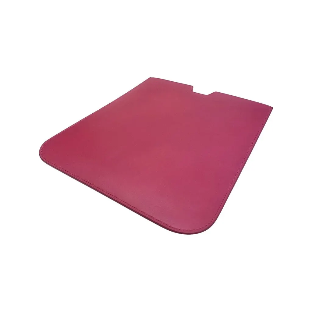 Saint Laurent iPad Pro Sleeve Smooth Hot Pink Calfskin Leather Logo Pink Leather Never worn - Model View