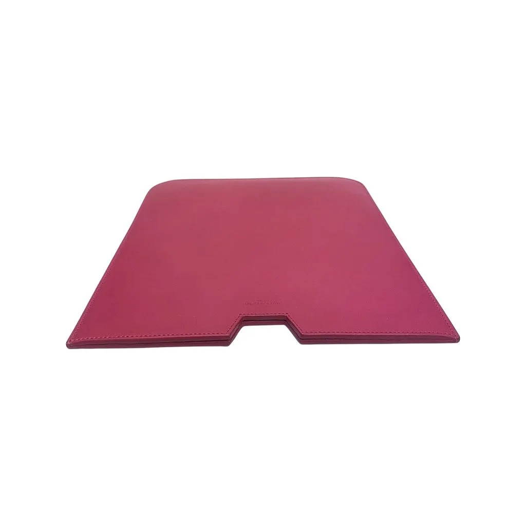 Saint Laurent iPad Pro Sleeve Smooth Hot Pink Calfskin Leather Logo Pink Leather Never worn - Box View