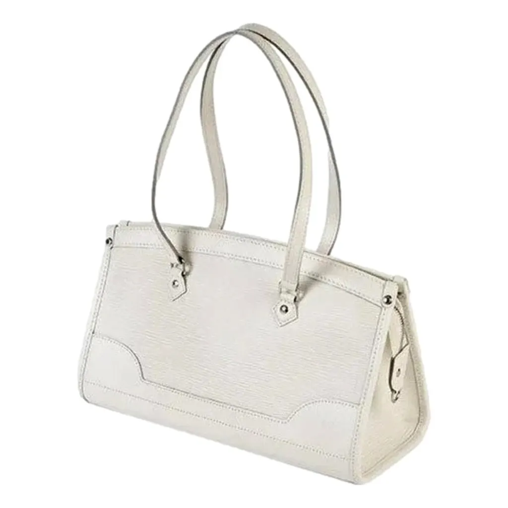 Louis Vuitton Madeleine PM White Epi Leather Shoulder Bag White Leather Good - Front View