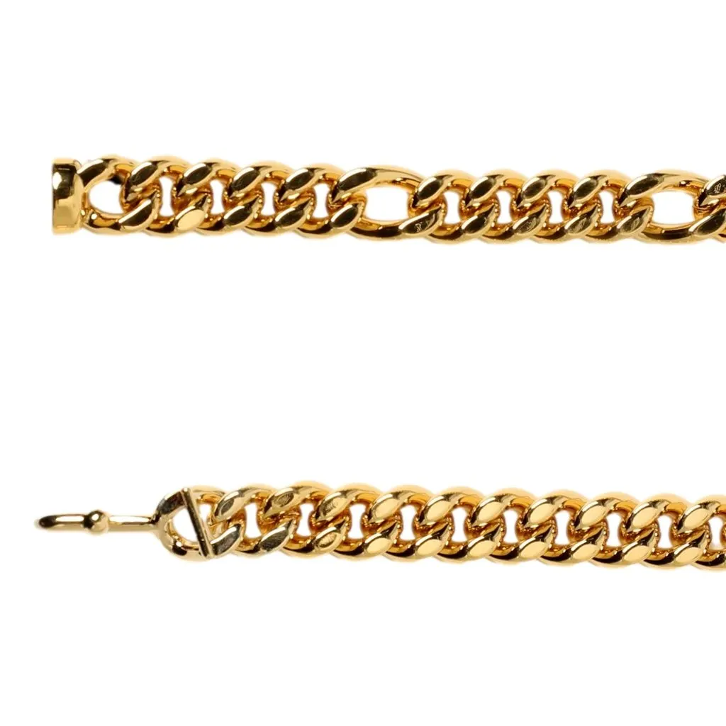 Fendi Lettering Gold Chain Statement Belt Size 65 Gold Never worn - Inside View
