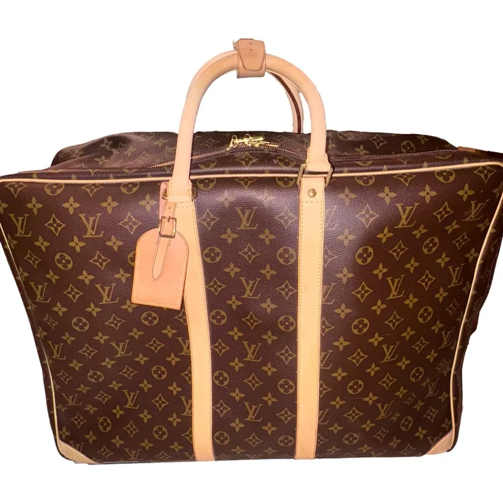 Louis Vuitton Sirius 55 Suitcase Classic Monogram Canvas Leather Travel Bag Brown Leather Good - Inside View