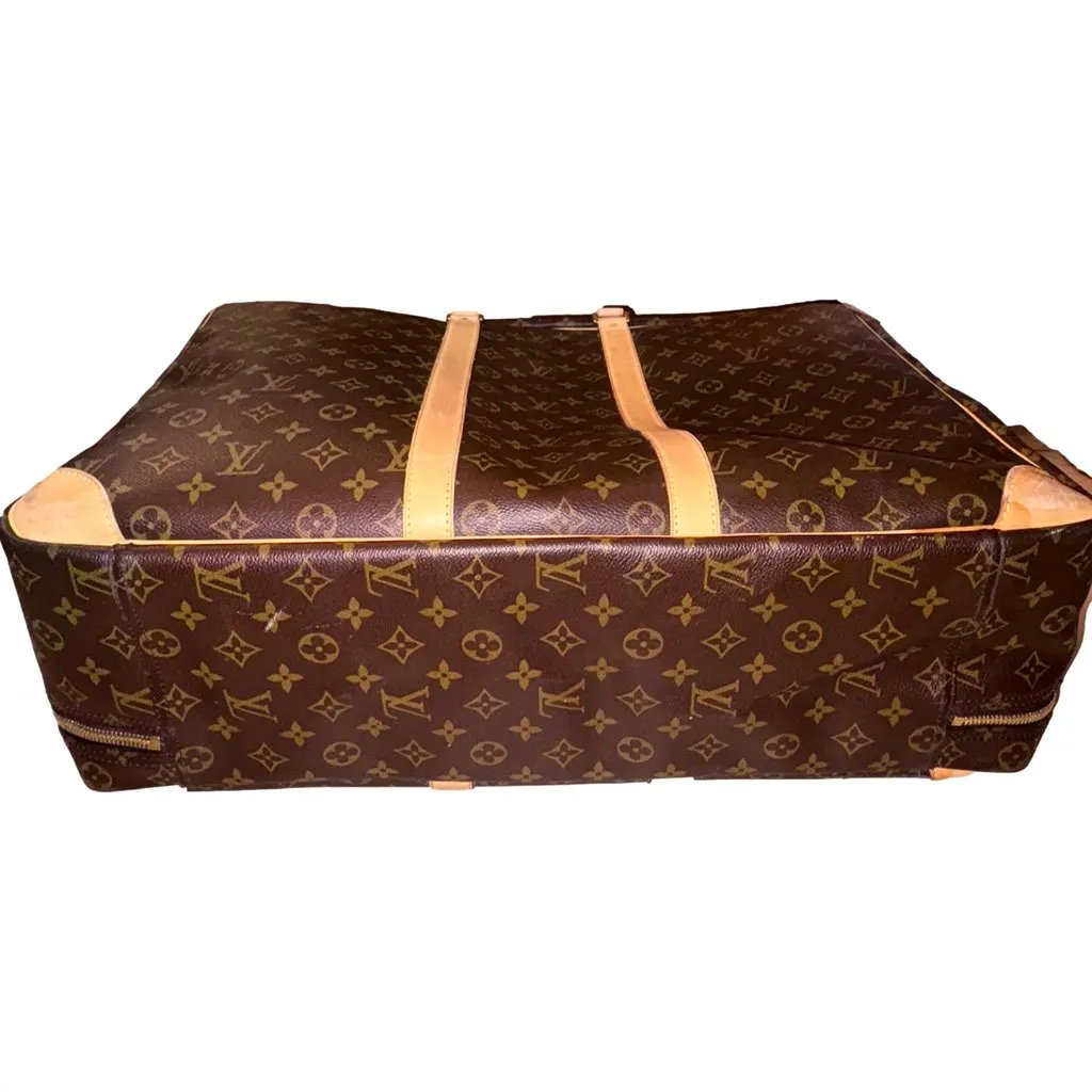 Louis Vuitton Sirius 55 Suitcase Classic Monogram Canvas Leather Travel Bag Brown Leather Good - Box View