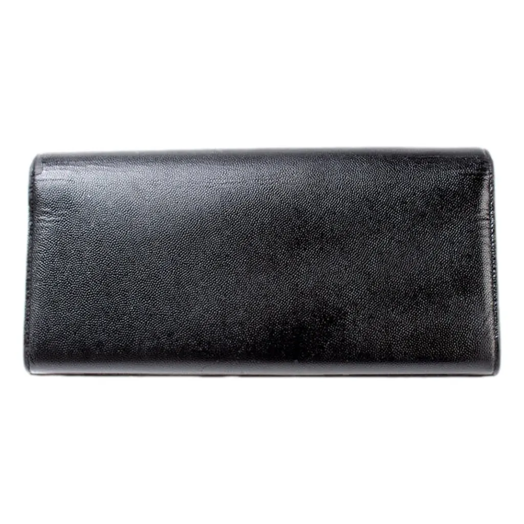 Saint Laurent Saint Laurent Cassandre Classic Monogram Black Leather Clutch Black Leather Good - Inside View