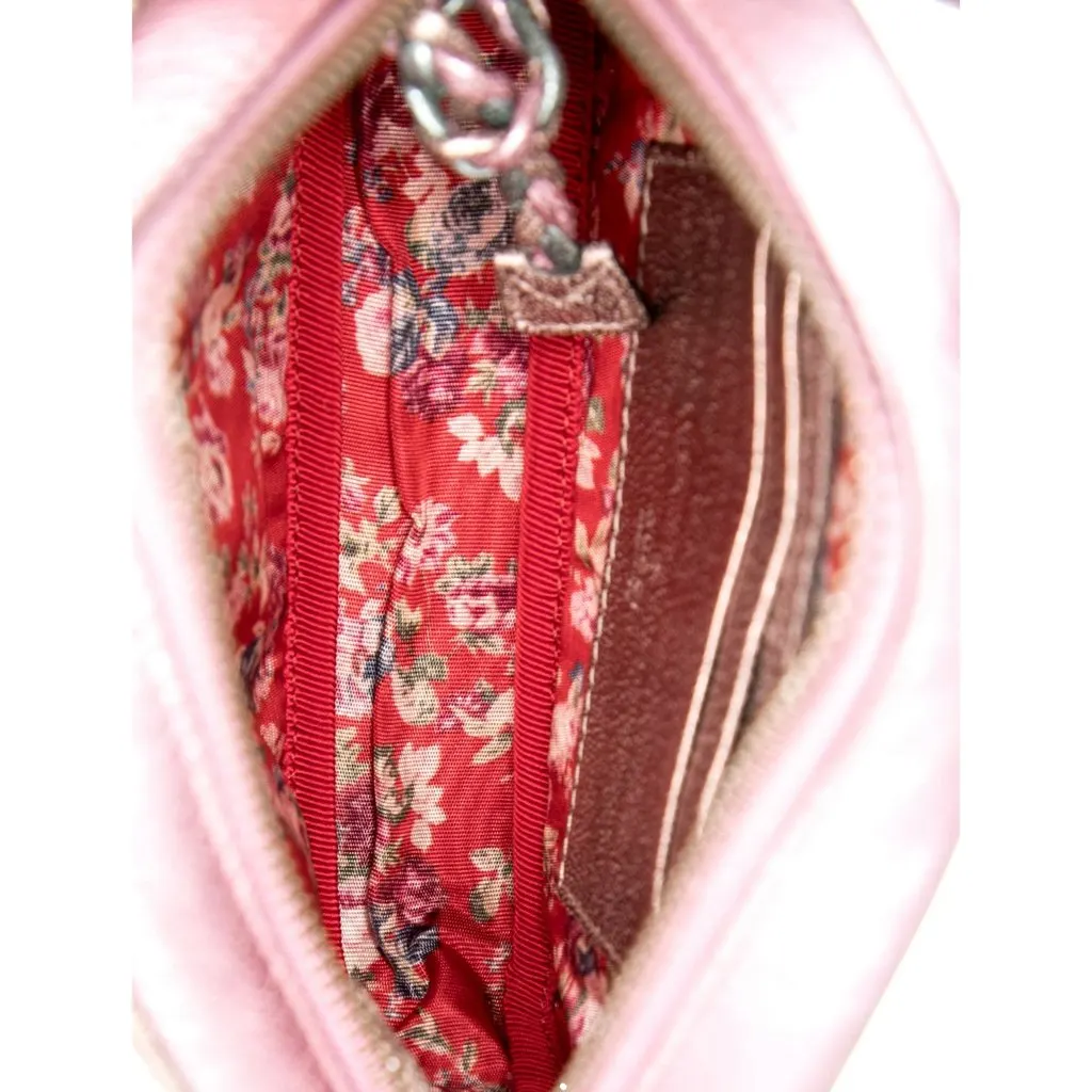 Gucci Mini Zumi Quilted Nappa Trapuntata Metallic Dome Crossbody Bag Pink and Blue Pink Leather Good - Box View