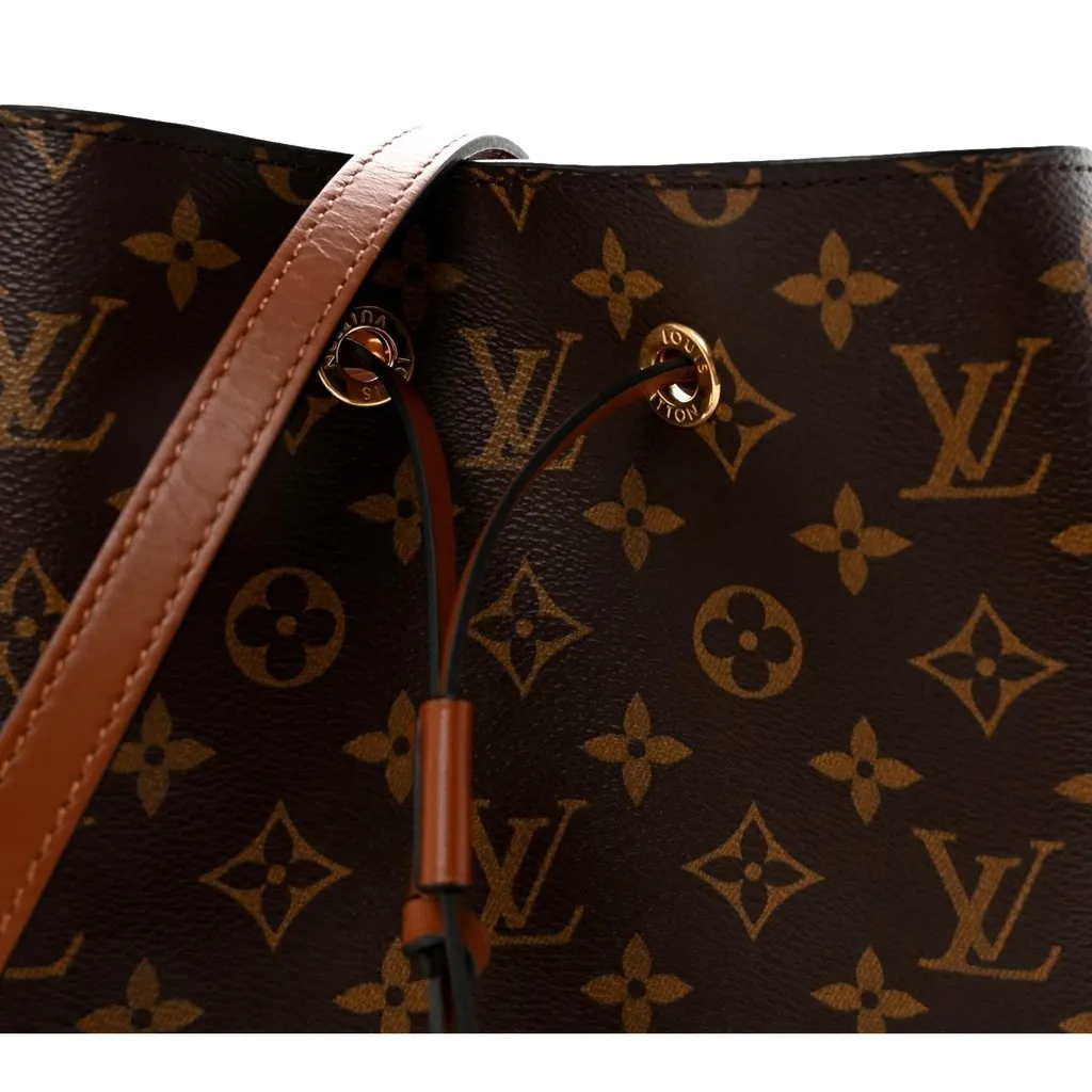 Louis Vuitton Monogram Neonoe MM Carmel Brown Leather Good - Model View
