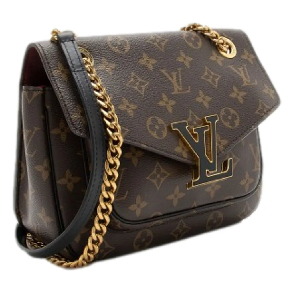 Louis Vuitton Passy Monogram Canvas Shoulder Bag Brown Canvas Good - Back View