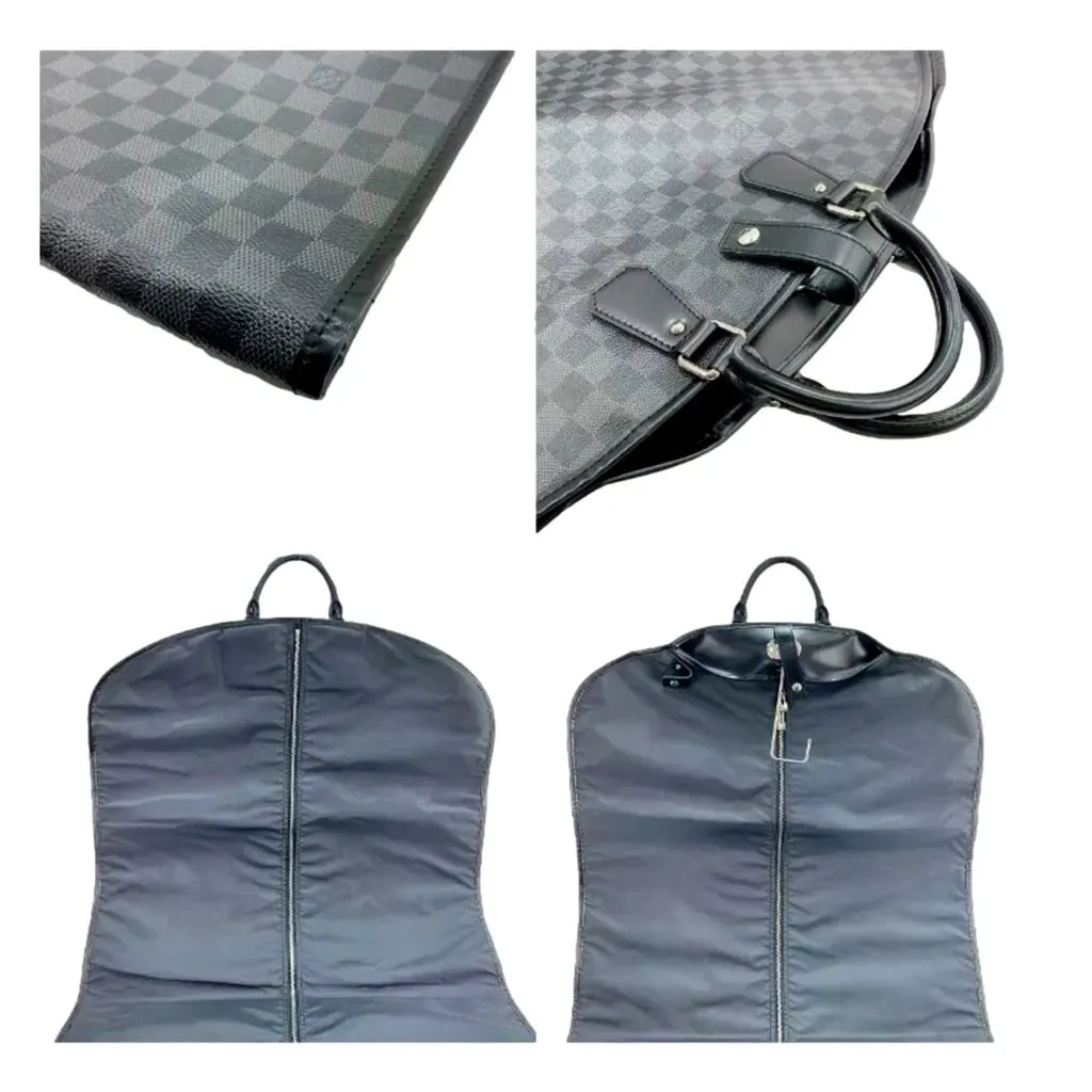 Louis Vuitton Damier Graphite Garment Bag Black Canvas Good - Model View