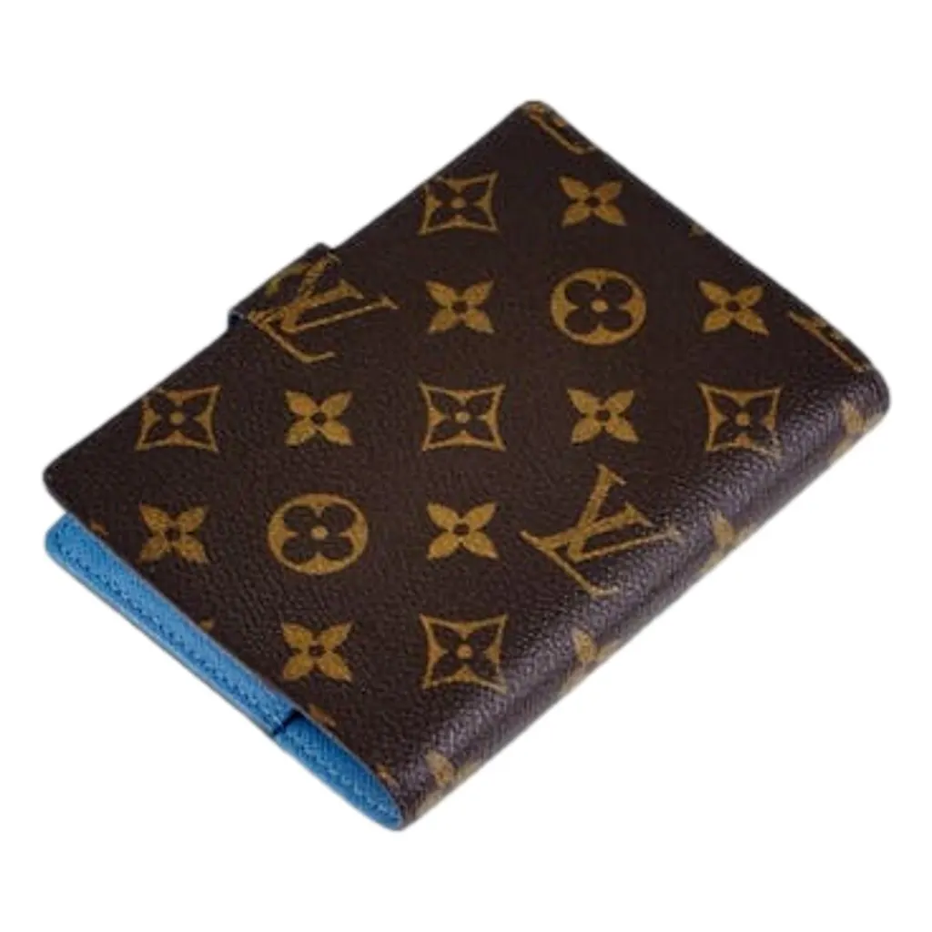 Louis Vuitton Monogram Canvas Koala Agenda PM Blue Notebook Cover Brown Canvas Good - Back View