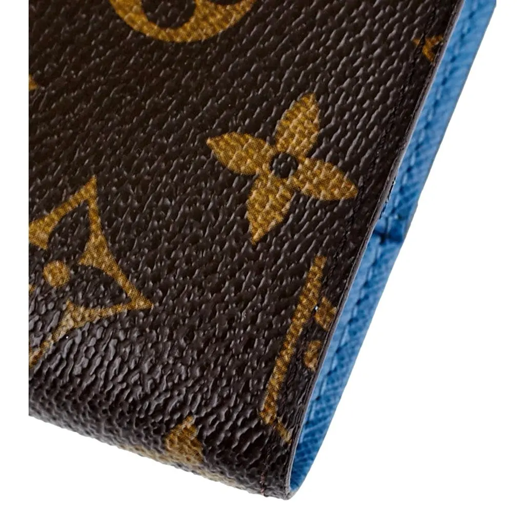 Louis Vuitton Monogram Canvas Koala Agenda PM Blue Notebook Cover Brown Canvas Good - Inside View