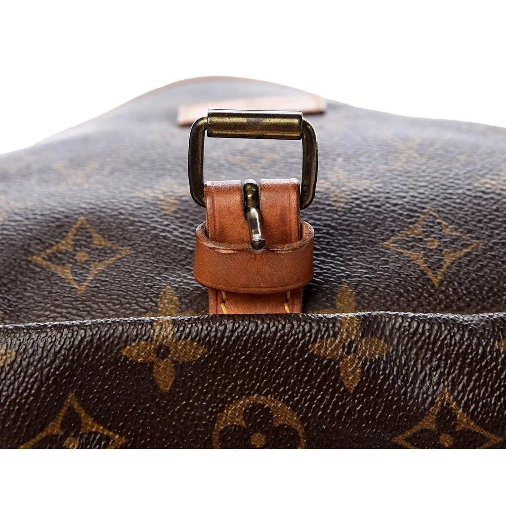 Unsigned Monogram Canvas Saumur 30 Messanger Bag Brown Canvas Good - Box View