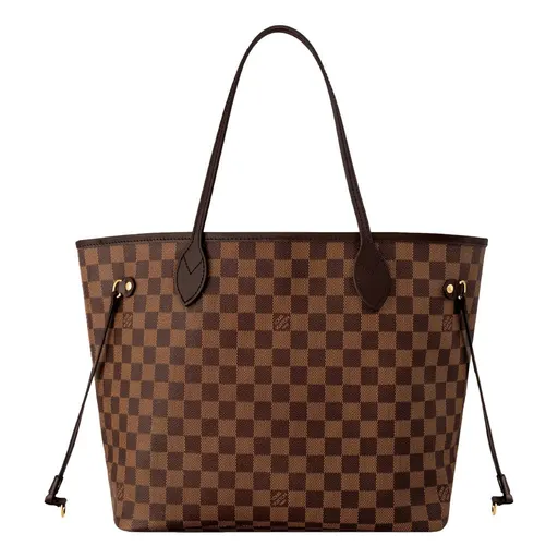 Louis Vuitton Neverfull MM Damier Ebene Coated Canvas Cherry Tote Bag