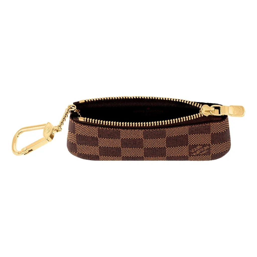 Louis Vuitton Monogram Canvas Damier Ebene Key Pouch Wallet Brown Leather Good - Inside View