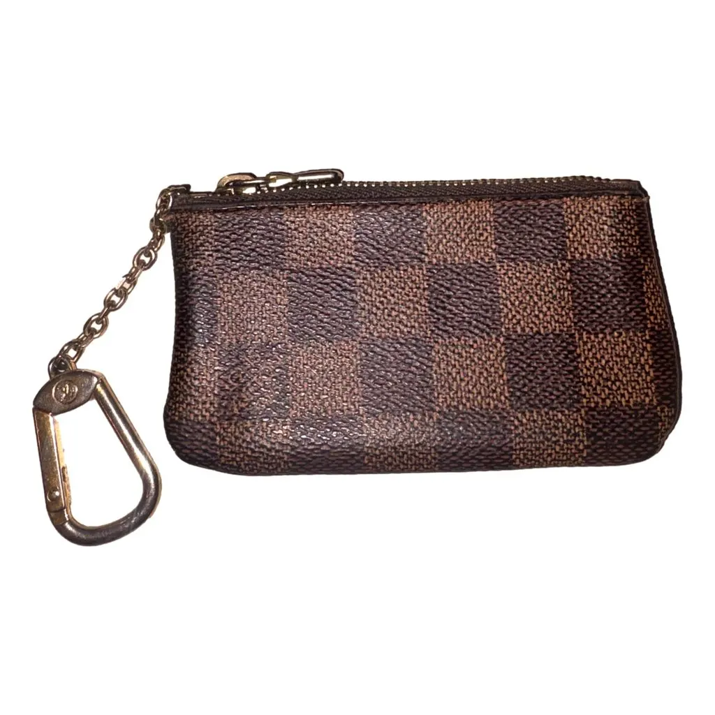 Louis Vuitton Monogram Canvas Damier Ebene Key Pouch Wallet Brown Leather Good - Model View