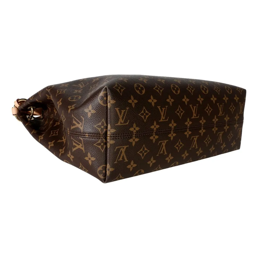 Louis Vuitton Graceful MM Monogram Canvas Shoulder Bag Brown Leather Good - Box View