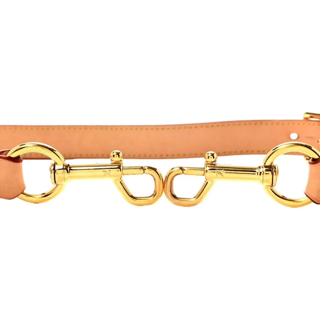 Louis Vuitton Detachable 25mm Vachetta Leather Shoulder Strap Accessory Brown Leather Good - Back View