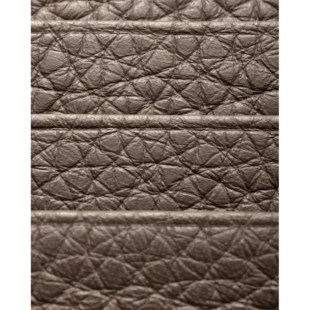 Prada Men’s Vitello Daino Grey Bambu Leather Card Holder MultiColor Leather Never worn - Inside View
