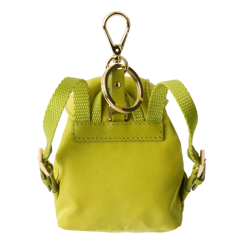 Prada Mini Icon Re Nylon Backpack Bag Charm Keychain Fern Green Green Polyamide Never worn - Back View