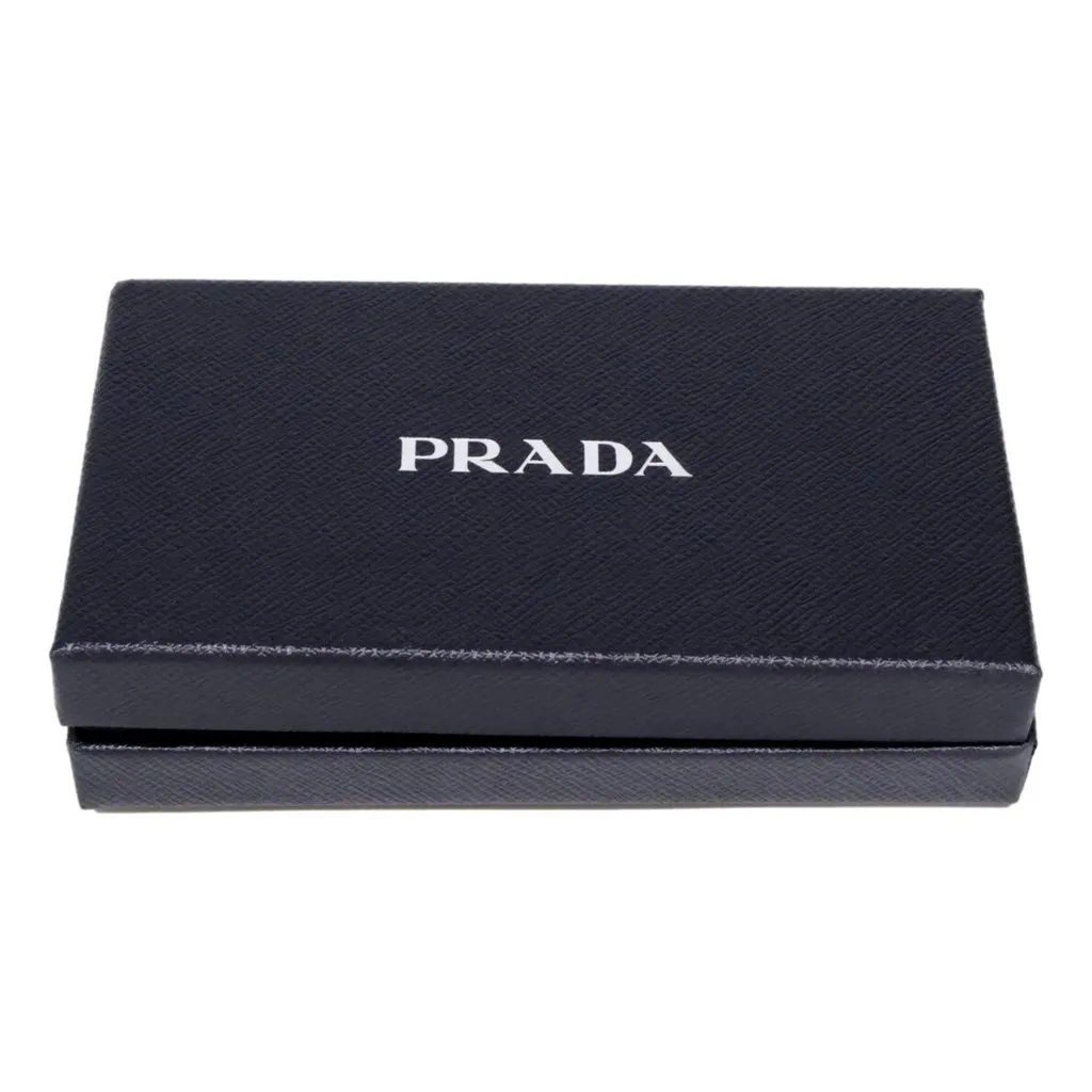 Prada Smooth Leather Belt Strap Keychain Bag Charm in Caramel Brown Brown Leather Never worn - Model View
