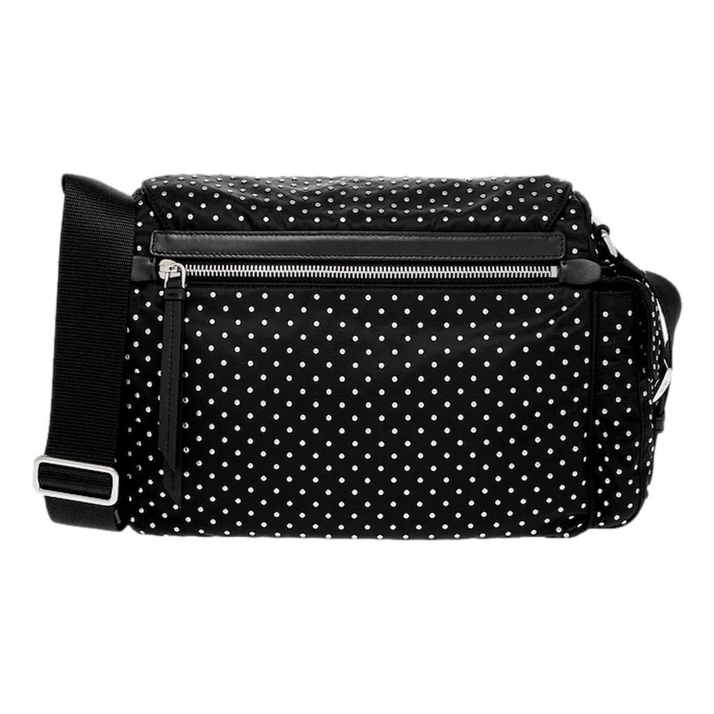 Prada Black Studded Re-Nylon Shoulder Bag with Silver Studs Black Polyamide Never worn - Back View