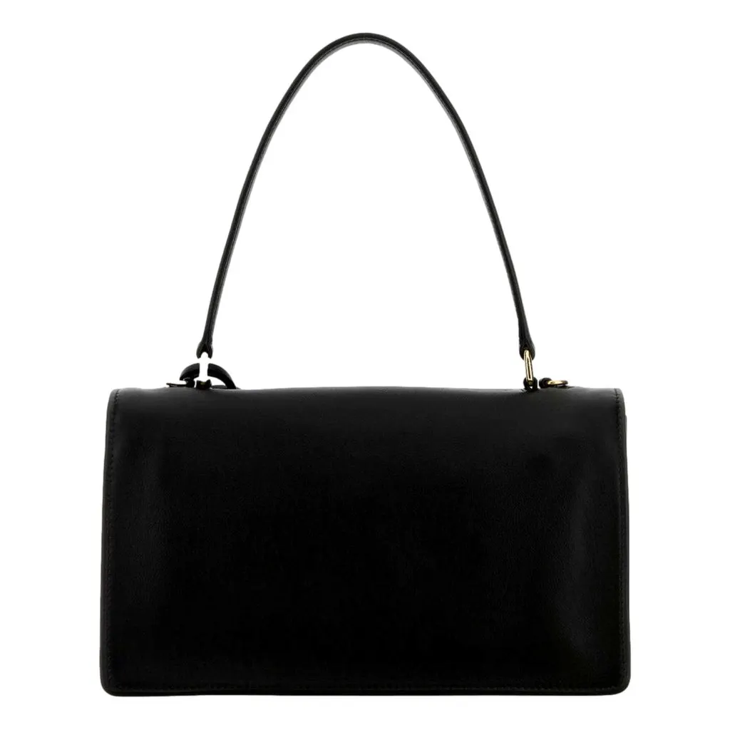 Prada Soft Sound Medium Black Soft Grain Leather Shoulder Bag Black Leather Never worn - Model View