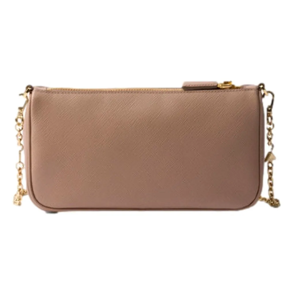 Prada Prada Saffiano Leather Chain Strap Mini Shoulder Bag Pink Leather Never worn - Back View
