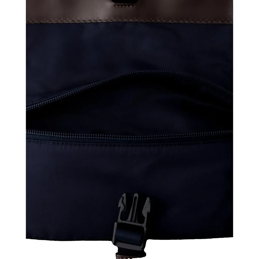 Prada Re-Nylon and Suede Belt Bag in Navy Blue with Brown Suede and Leather Trim Blue Never worn - Box View