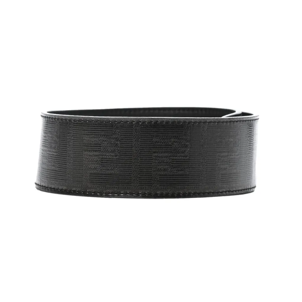 Fendi Strap You FF Zucca Black Glazed Canvas Shoulder Strap Black Leather Never worn - Inside View