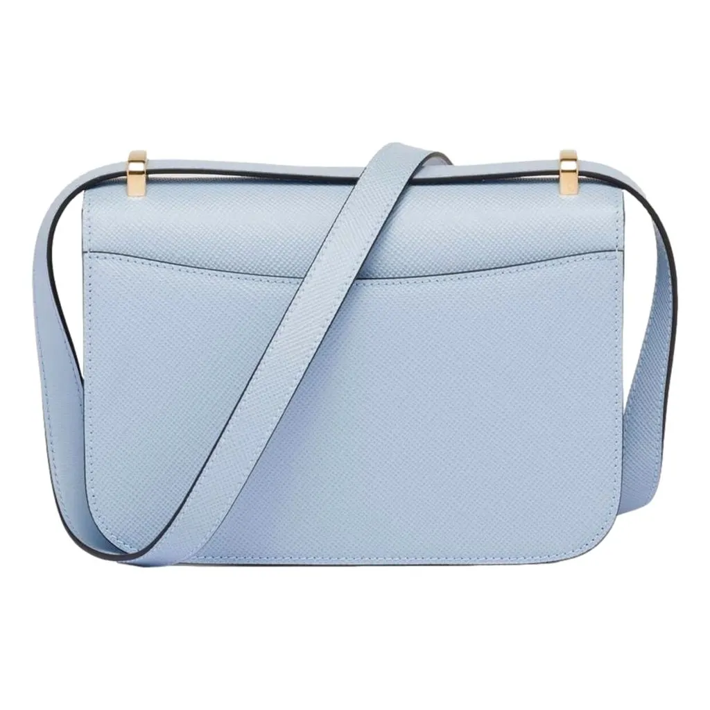 Prada Embleme Triangle Logo Saffiano Leather Crossbody Bag Celeste Blue Blue Leather Never worn - Back View