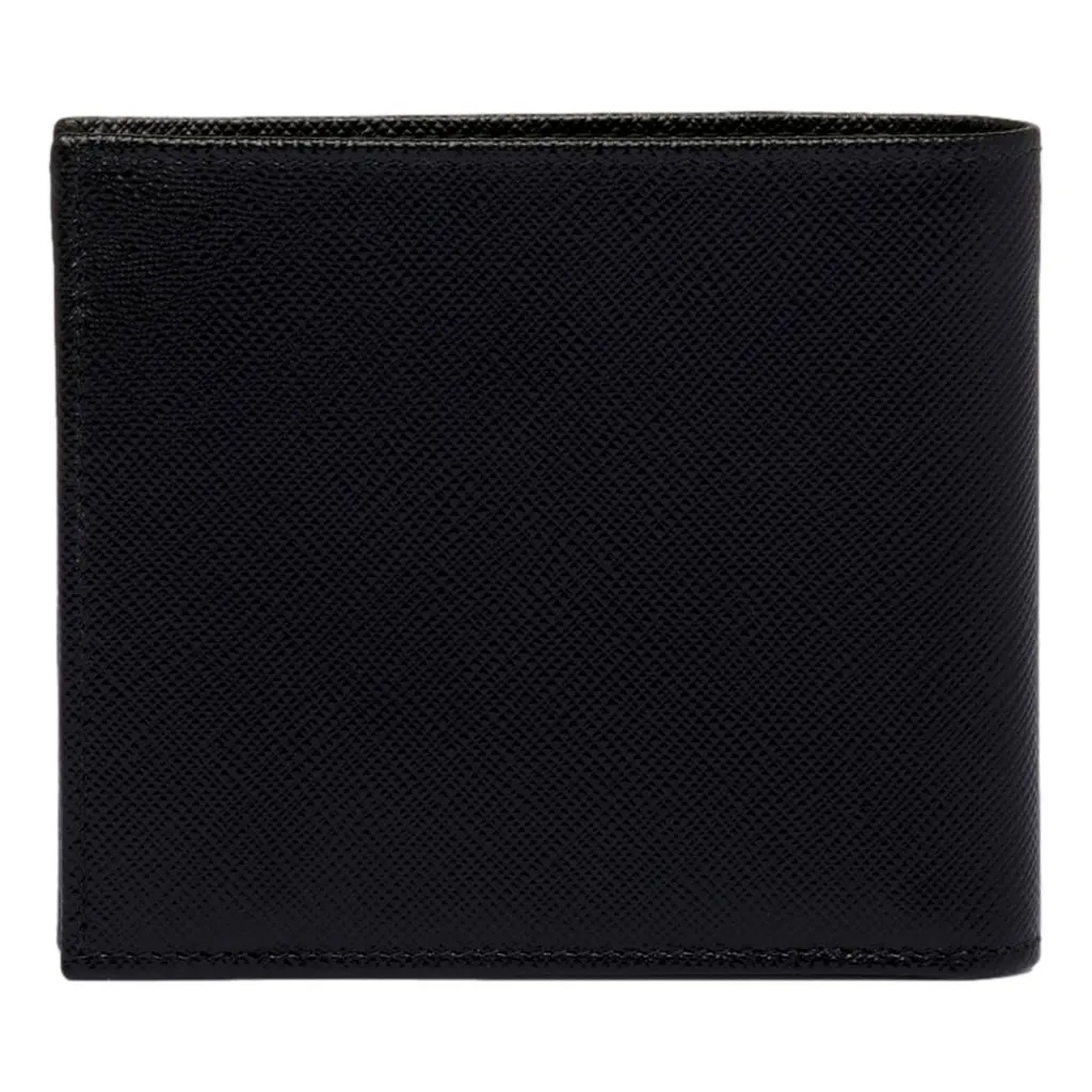 Prada Black Saffiano Leather Wallet with Coin Purse Black Leather Never worn - Inside View