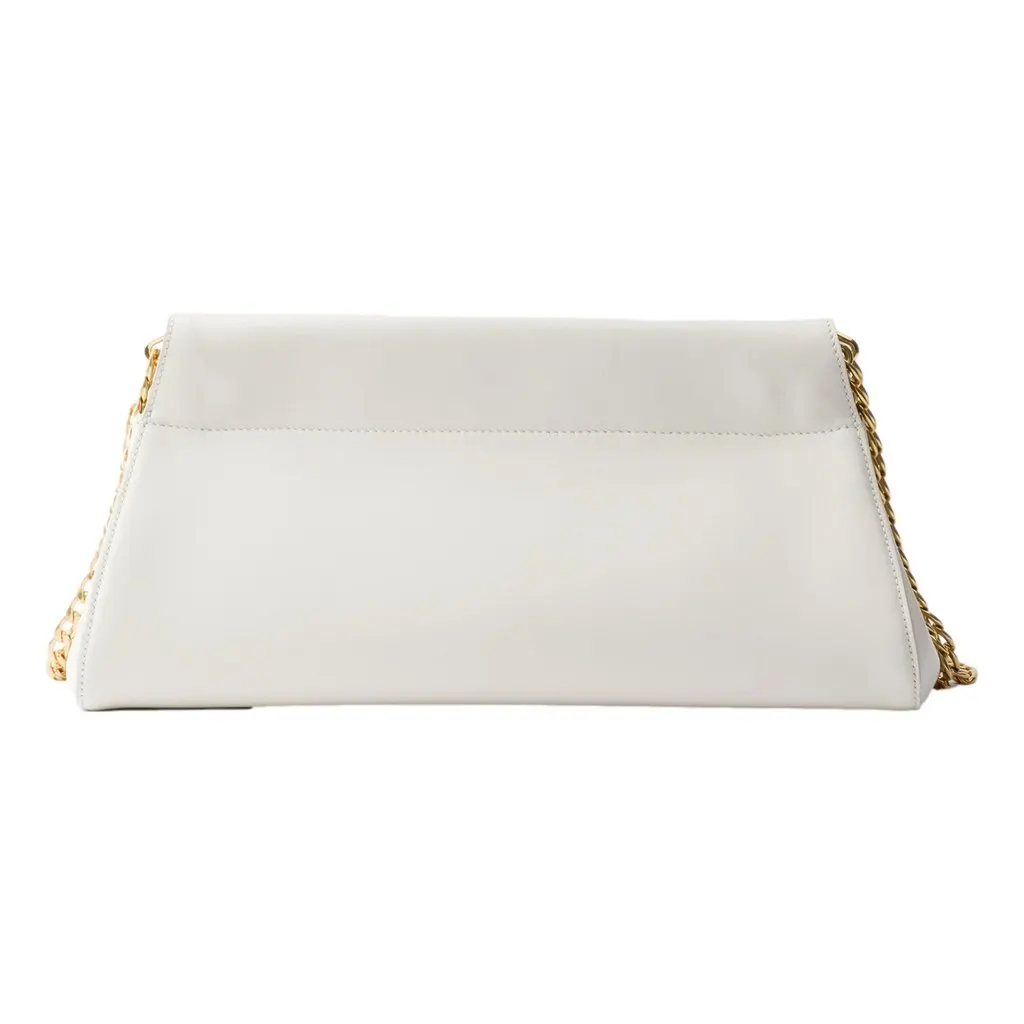 Prada Enchaine Small Shoulder Bag Calfskin Leather White White Leather Never worn - Inside View