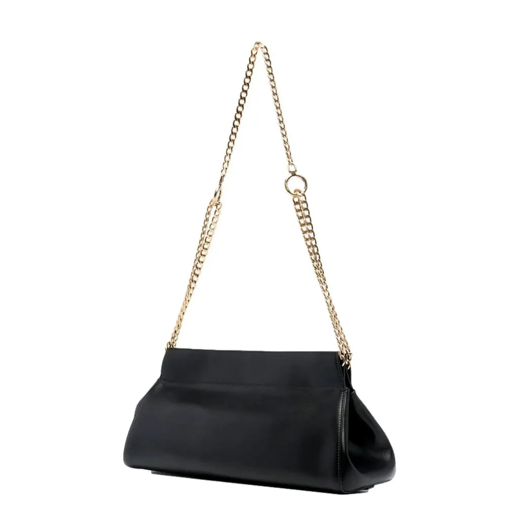 Prada Enchaine Small Shoulder Bag Calfskin Leather Black Black Leather Never worn - Back View