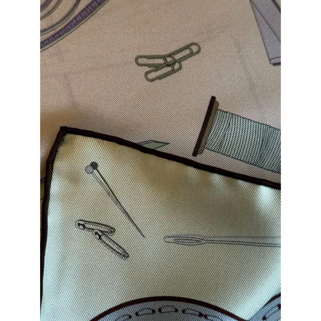 Fendi Multi-Color Graphic Print Silk Scarf Malva Multicolor Green Silk Never worn - Box View
