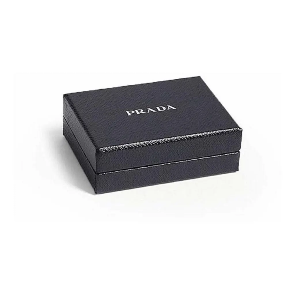 Prada Prada Vitello Grain Leather Card Holder Cipria Beige Gold Logo Beige Leather Never worn - Inside View