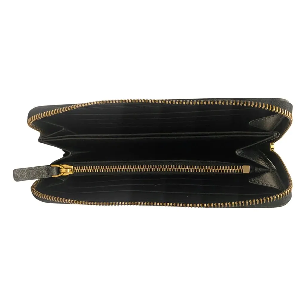 Valentino Diary Lines Black Grain Leather Zip-Around Long Wallet Black Leather Never worn - Inside View