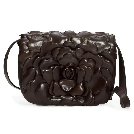 Valentino Atelier Bag 03 Rose Edition Brown Leather Crossbody Bag