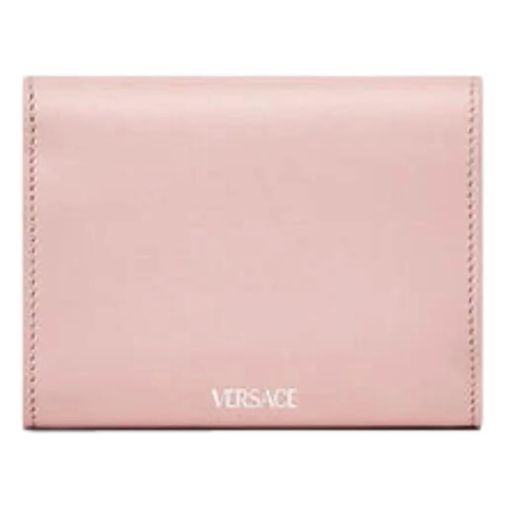 Versace Medusa 95 Dusty Pink Calfskin Tri Fold Wallet Card Holder Pink Leather Never worn - Inside View