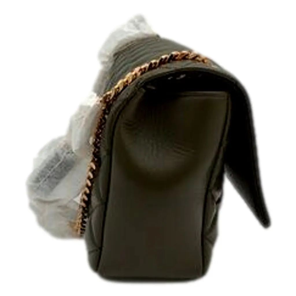 Versace La Medusa Olive Green Quilted Lambskin Chain Crossbody Bag Green Leather Never worn - Inside View