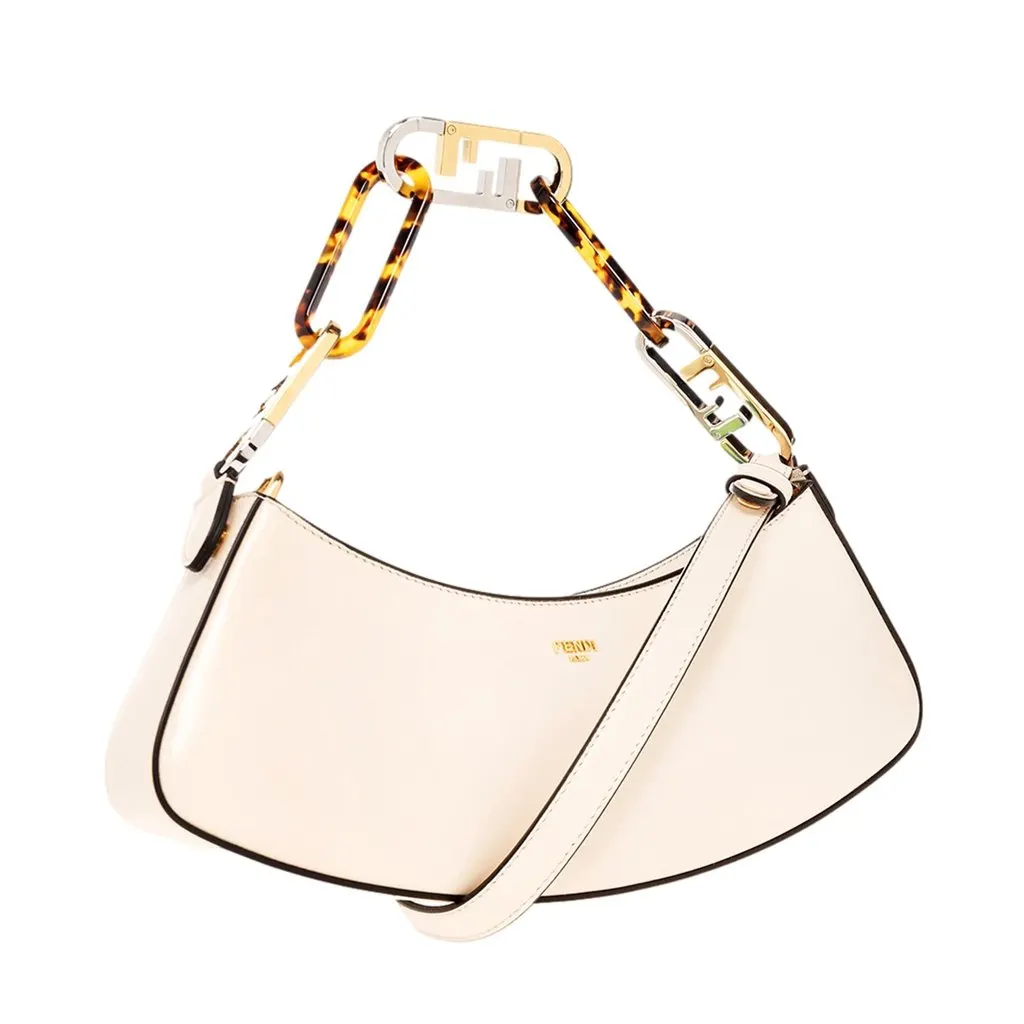 Fendi Fendi O’Lock Swing Shoulder Bag Ivory Calfskin Leather White Leather Never worn - Inside View