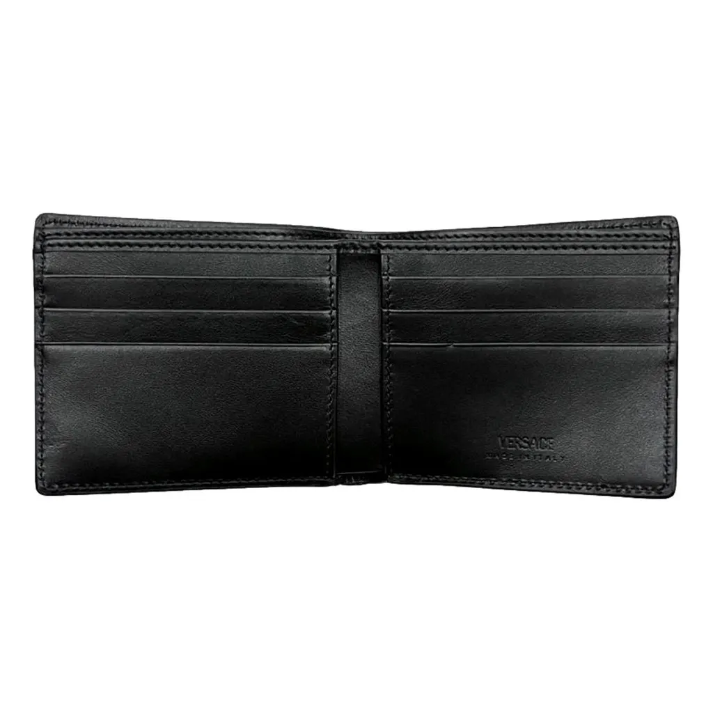Versace Versace La Medusa Black Calfskin Leather Bifold Wallet Black Leather Never worn - Inside View