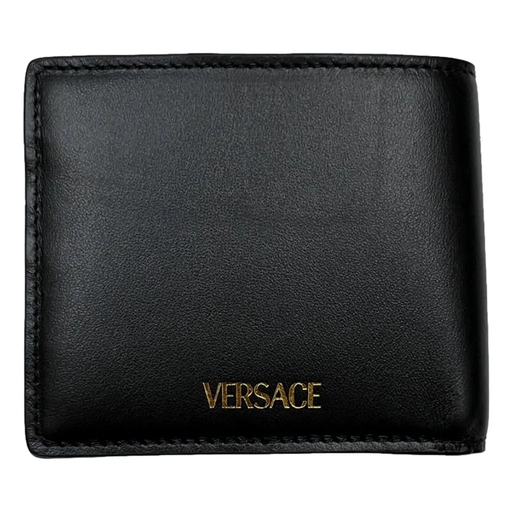 Versace Versace La Medusa Black Calfskin Leather Bifold Wallet Black Leather Never worn - Box View