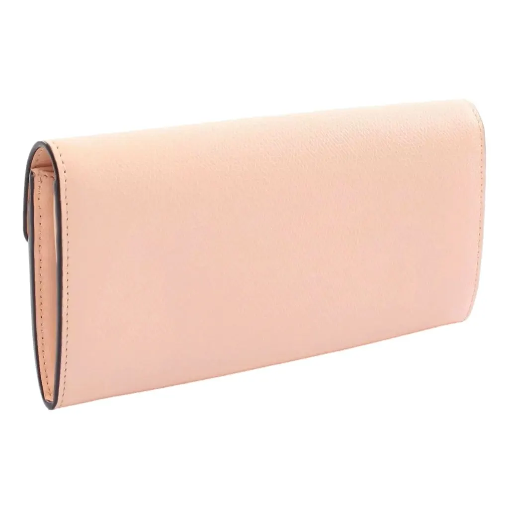Fendi F Is Fendi Leather Long Envelope Womens Wallet Light Rose Beige Pink Pink Leather Never worn - Inside View