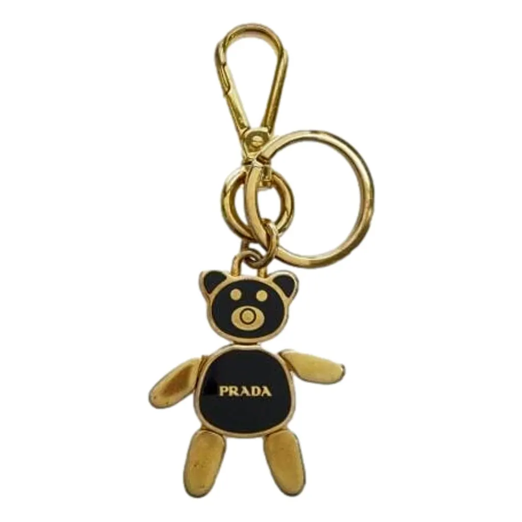 Prada Prada Women's Black/Gold Teddy Bear Handbag Charm Keychain Pink Never worn - Inside View