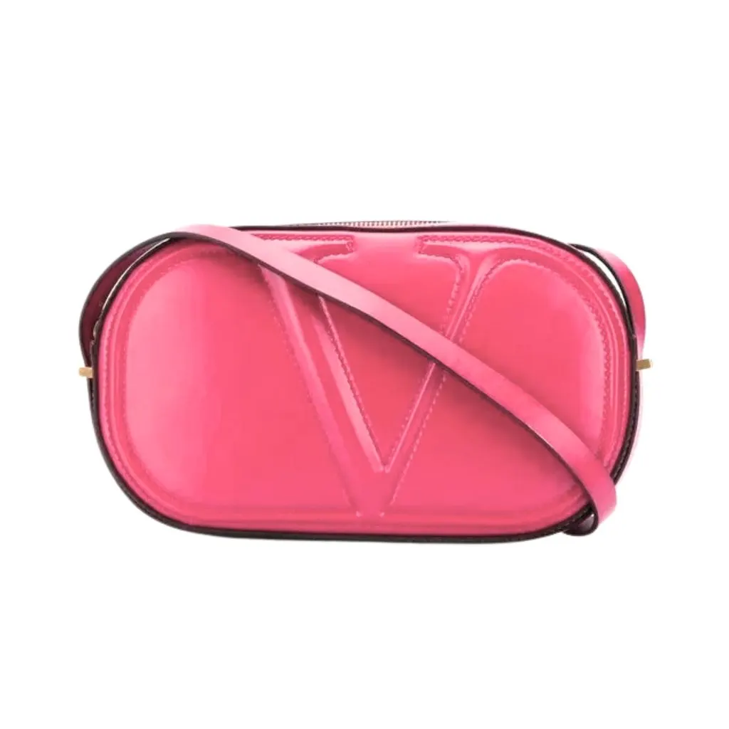 Valentino Valentino Garavani VLogo Walk Crossbody Bag Pink Calf Leather Medium Pink Leather Never worn - Box View