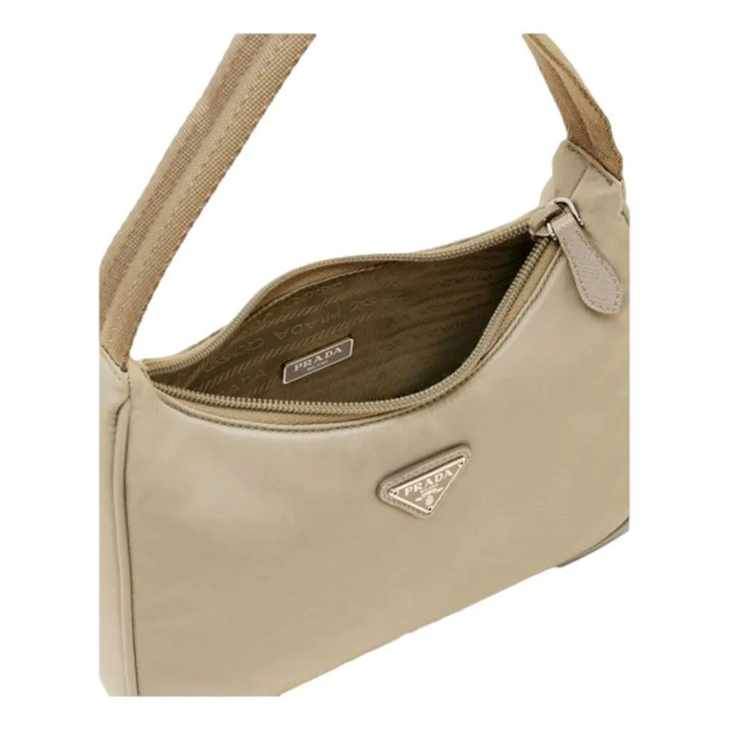Prada Re-Edition 2000 Re-Nylon Mini Bag Desert Beige Beige Polyamide Never worn - Back View