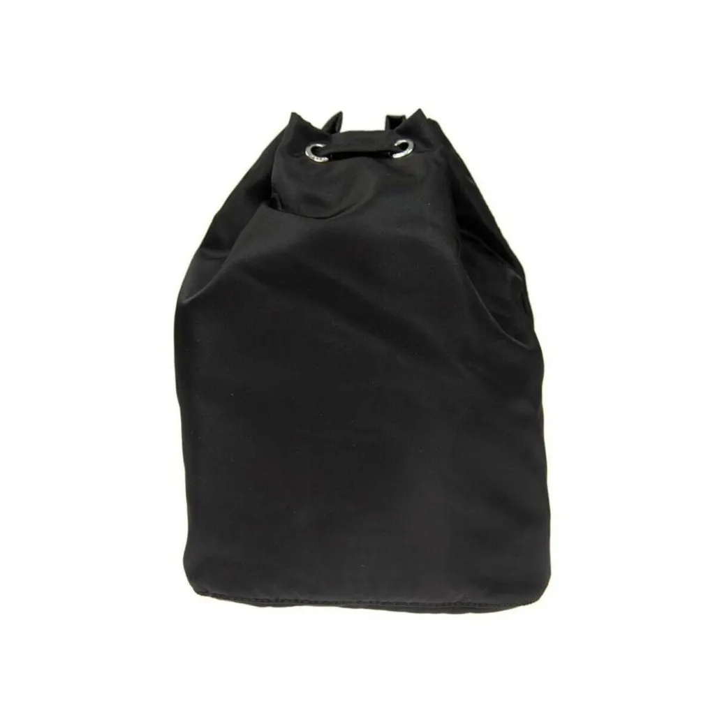 Prada Black Tessuto Nylon Triangle Logo Drawstring Bucket Bag MultiColor Polyamide Never worn - Box View