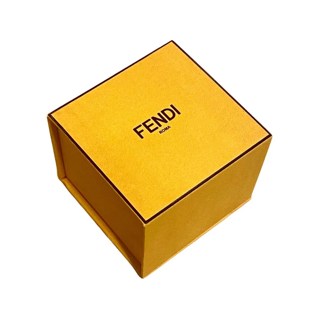 Fendi Master Key Brandy Leather Gold Medium Bracelet Gold Leather Never worn - Model View